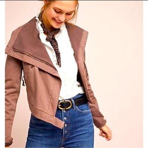 Anthropologie Marrakech Cropped Moto Jacket Size M
